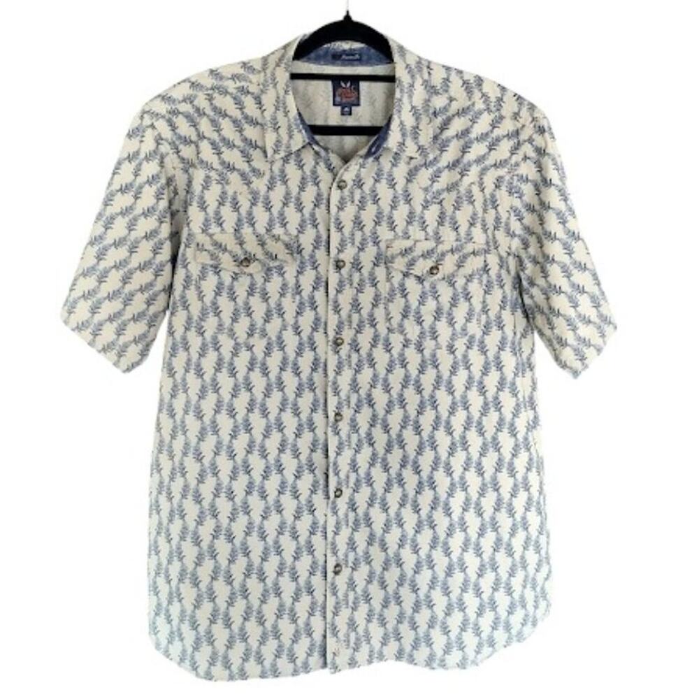 MOONSHINE SPIRIT | Brad Paisley Short Sleeve Pearl Snap Button Down Western XL